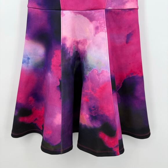 Ted Baker London Sew in Love Watercolor Racerback Skater Dress Women’s Size 6 - Picture 3 of 12